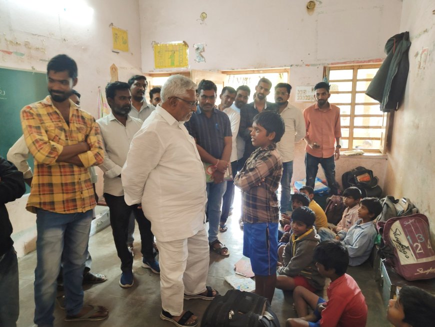 MLC Jeevan Reddy Visits Jagtial Urban Gurukul School