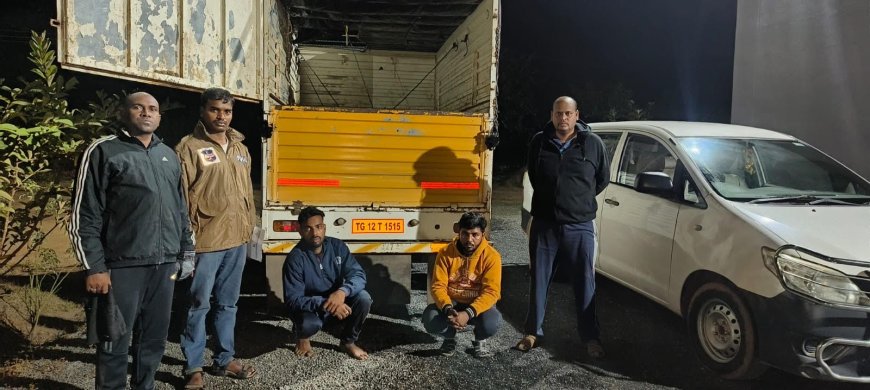 Task Force Seizes Vehicle Illegally Transporting Cattle in Komaram Bheem Asifabad