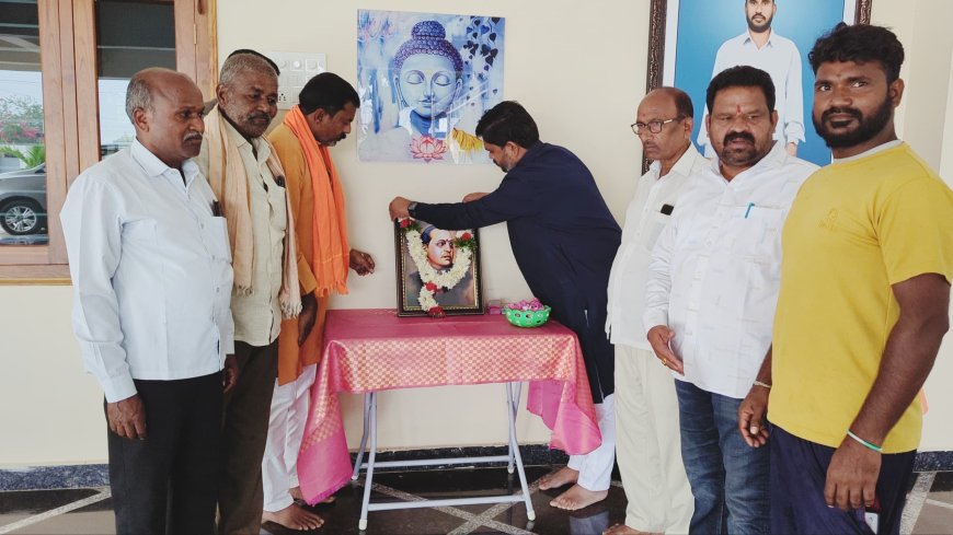 Dr. B.R. Ambedkar’s Portrait Honored by Sirpur MLA Dr. Palvai Harish Babu