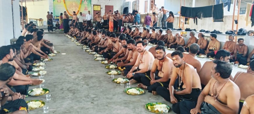 Prabhakar Guruswami Hosts Annadanam for Ayyappa Devotees on Birthday