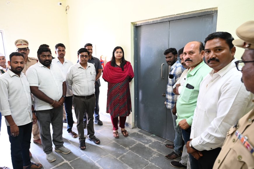 EVM Warehouse Inspected by Nirmal District Collector Abhilasha Abhinav