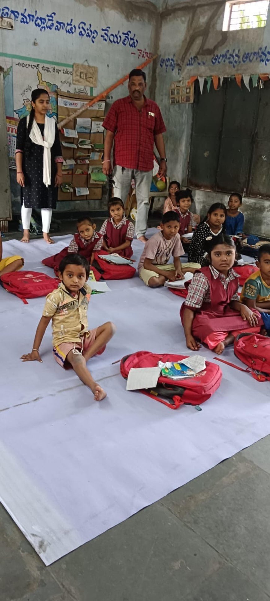 Felt Mats Provided for Students by SPM GM Giri