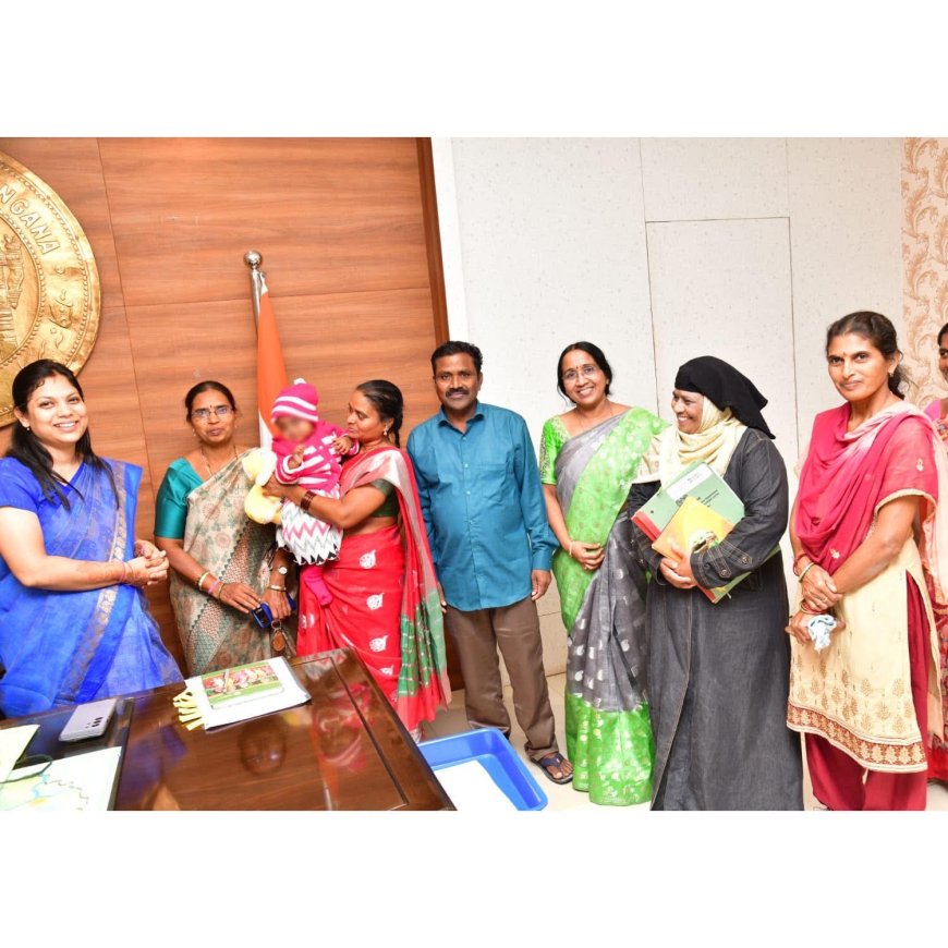 Infant Adoption Ceremony Held at Karimnagar Shishu Gruha