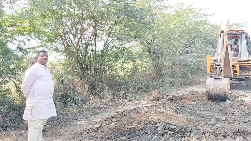 BJP District President Repairs Battachapalli-Andavelli Road on Humanitarian Grounds