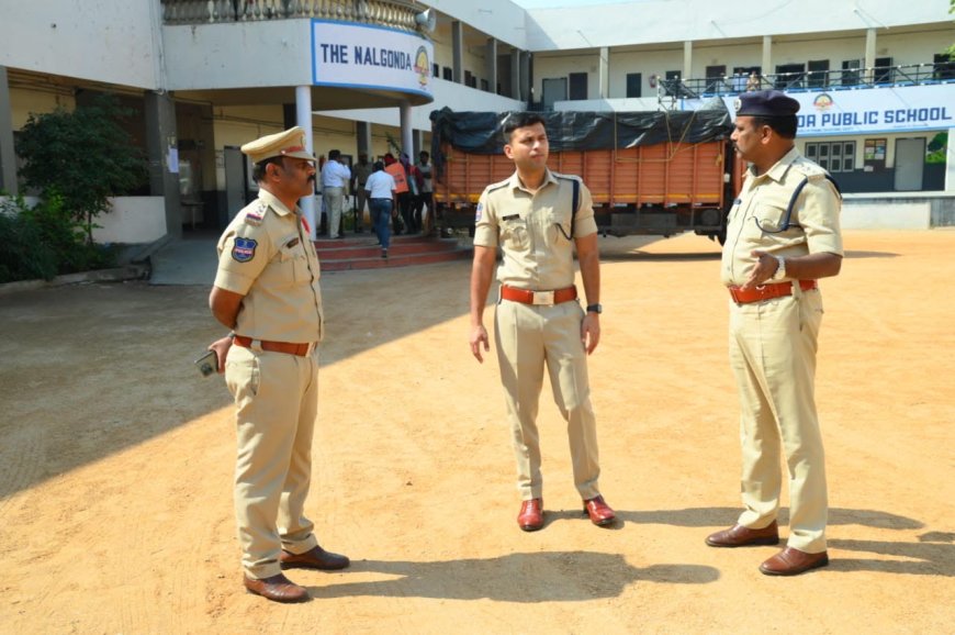 District SP Sharath Chandra Pawar IPS Inspects Group-II Exam Centers