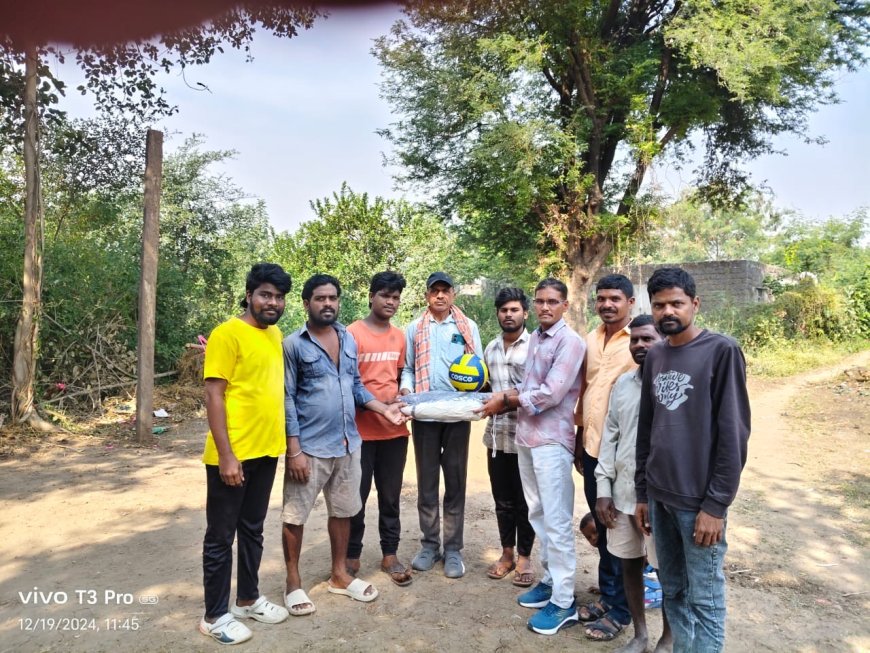 Volleyball Kit Distributed by Social Activist Chappidi Prakash