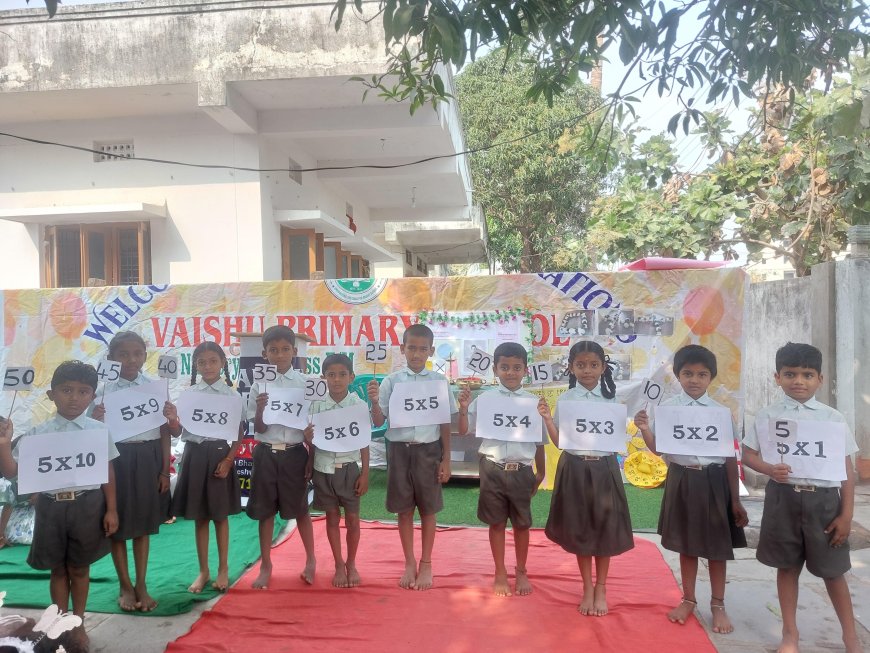 Grand Maths Day Celebrated at Vaishu Pre Primary School