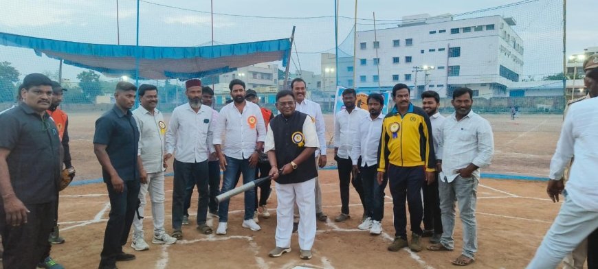 MLA Gaddam Vinod Venkataswamy Inspires Players at National Soft Baseball Tournament