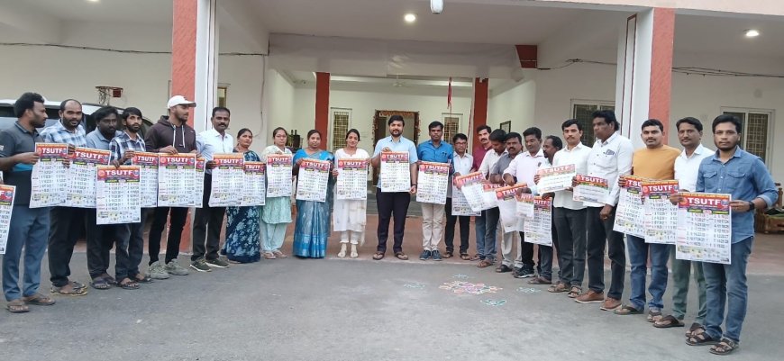 TSUTF Calendar Unveiled by District Collector Venkatesh Dothri