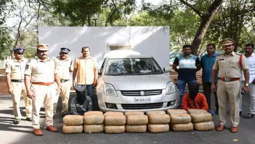 Hyderabad to Mumbai Ganja Smuggling Foiled  , 110 Kilos of Dry Ganja Seized by Sangareddy Police