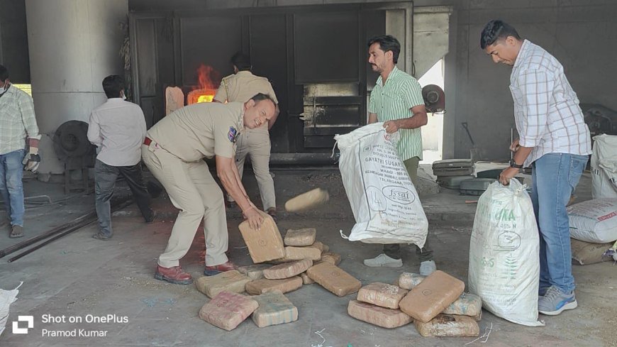 Excise Officials Destroy Prohibited Drugs Worth ₹58.15 Lakhs