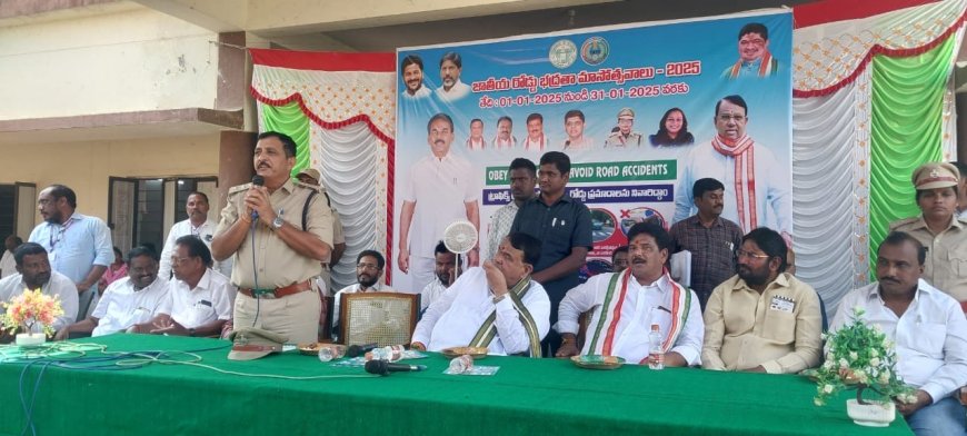 National Road Safety Month Celebrations Held in Bansuwada