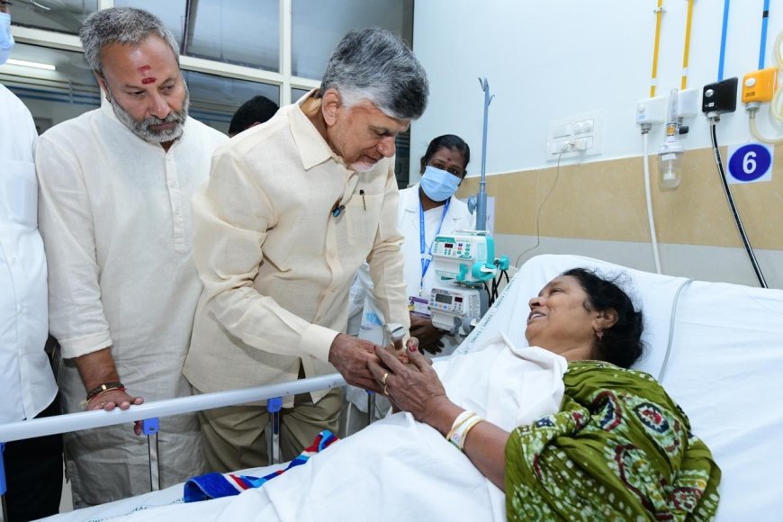 CM  Visits Injured Devotees at SIMS Hospital After Stampede Incident