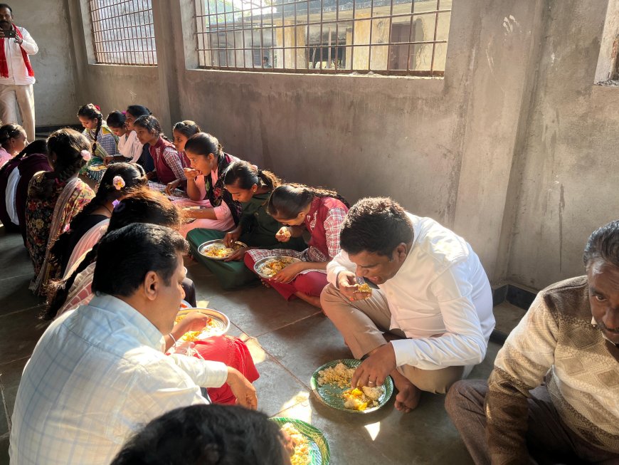 MLC Dande Vithal Participates in Breakfast Program at ZPSS School