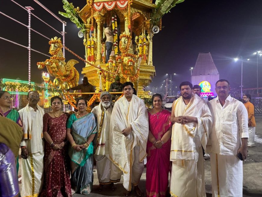 MLA Jyothula Nehru and Family Experience Rare Vaikuntha Darshan Through North Gate