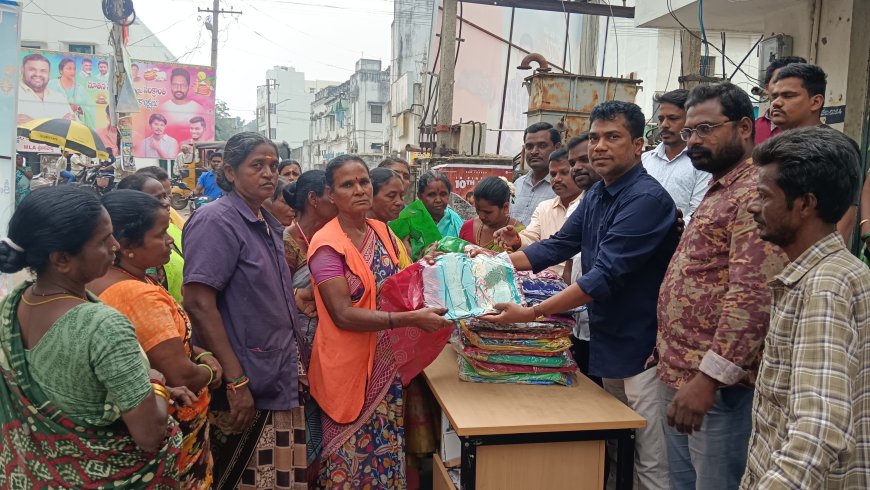 Dr. Koteshwara Babu Distributes Sarees to Sanitation Workers