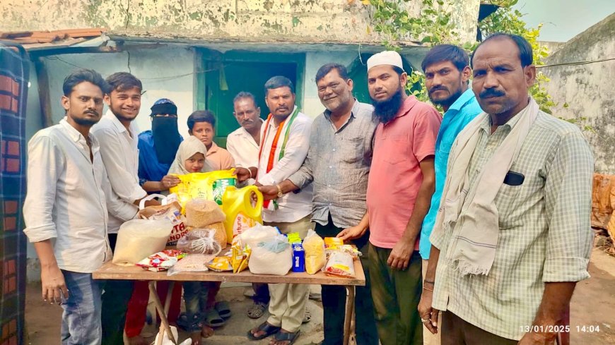 Essential Supplies Donated to a Poor Family by Sama Rupesh Reddy